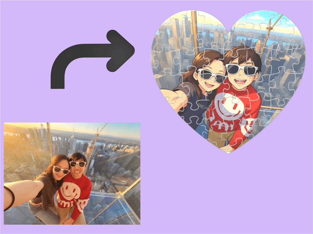 photo to heart puzzle